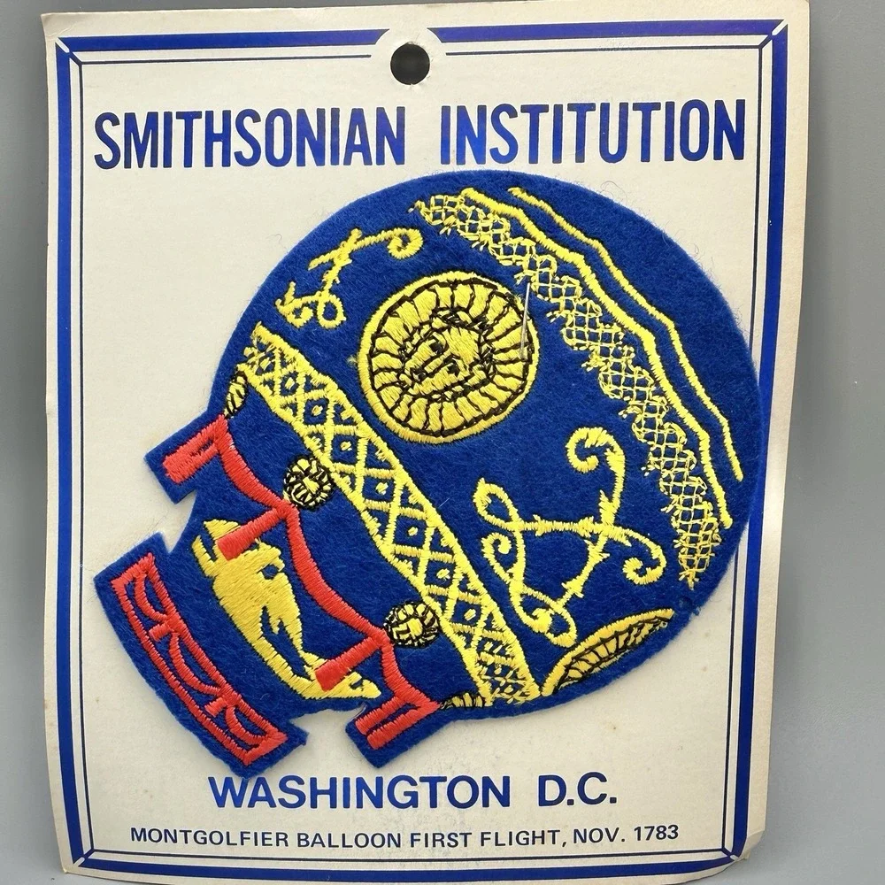 Vintage Smithsonian Institute Hot Air Balloon Embroidered Patch 4.5